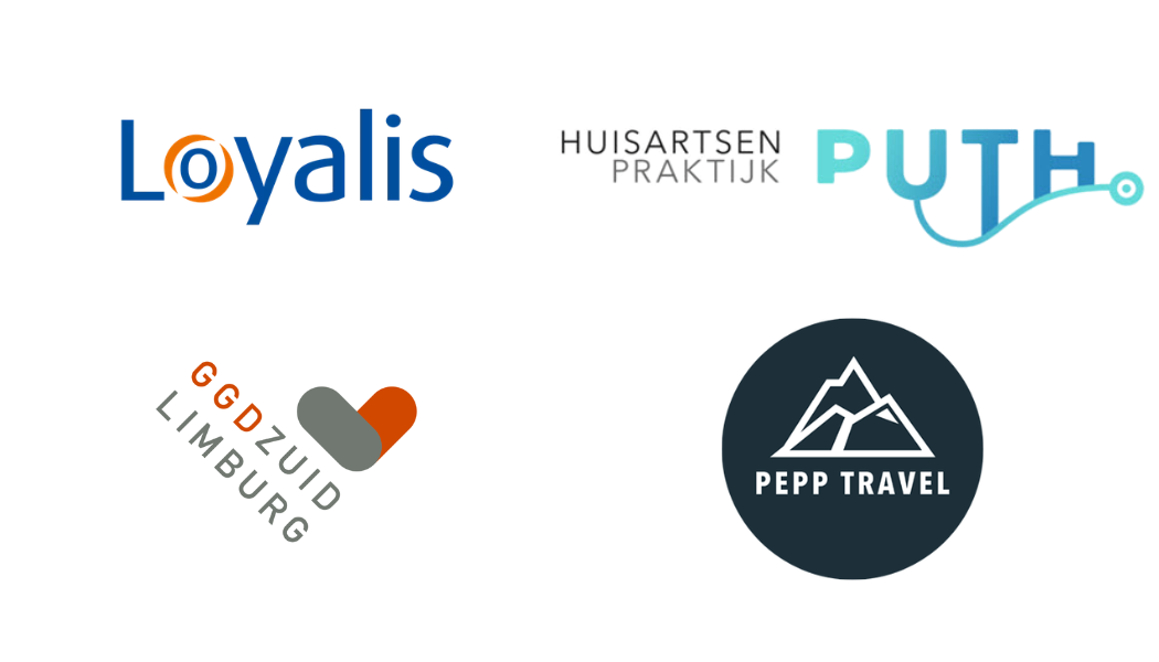Wij zijn trots op onze partners Loyalis, Huisartsenprakijk Puth, Pepp travel en GGD Zuid Limburg